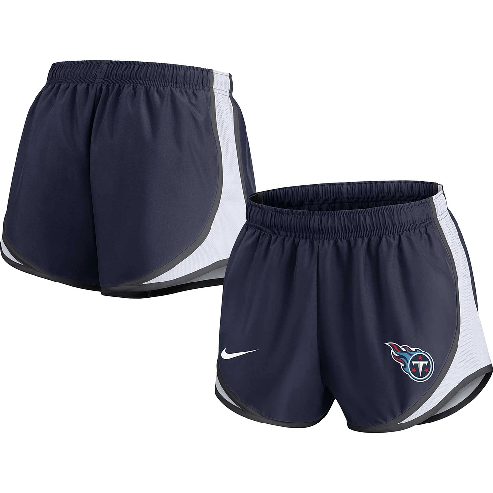 Women's Nike Navy Tennessee Titans Performance Tempo Shorts