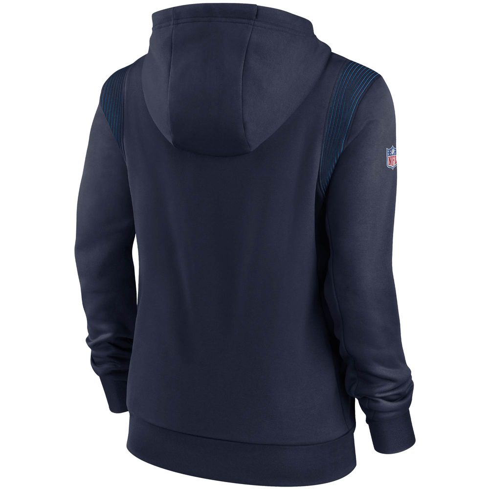 Tennessee Titans Nike Sideline Team Logo Performance Pullover Hoodie - Navy