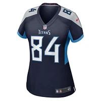 Maillot de match Nike Nick Vannett bleu marine Tennessee Titans pour femme