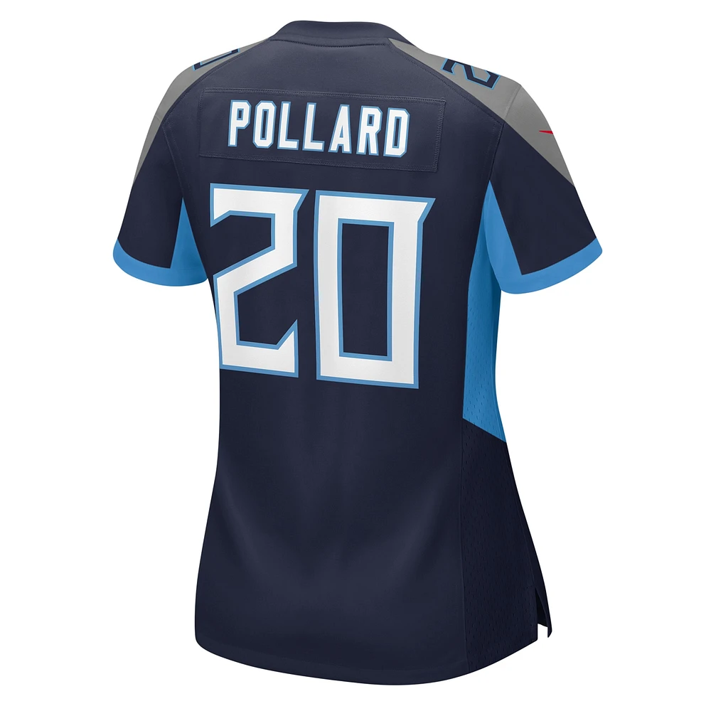 Maillot de match Nike Tony Pollard bleu marine Tennessee Titans pour femme