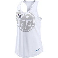 Women's Nike White Tennessee Titans Tri-Blend Scoop Neck Racerback Tank Top