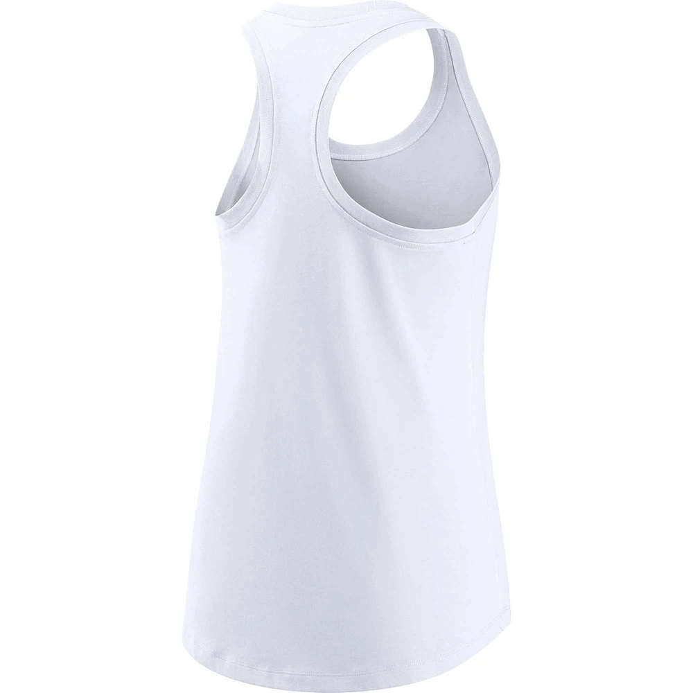 Women's Nike White Tennessee Titans Tri-Blend Scoop Neck Racerback Tank Top