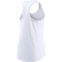 Women's Nike White Tennessee Titans Tri-Blend Scoop Neck Racerback Tank Top