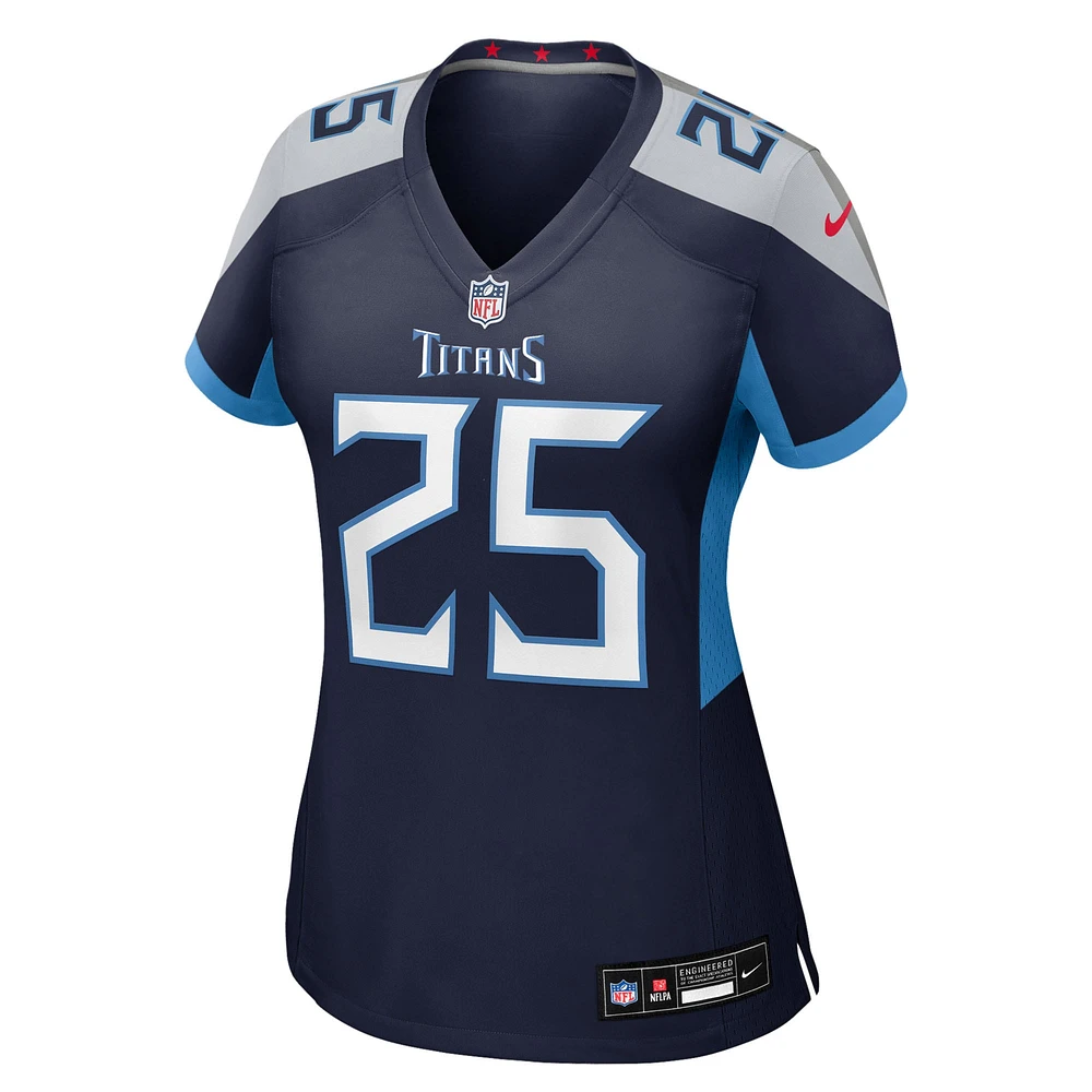 Women's Nike Xavier Woods  Navy Tennessee Titans Team Game Jersey