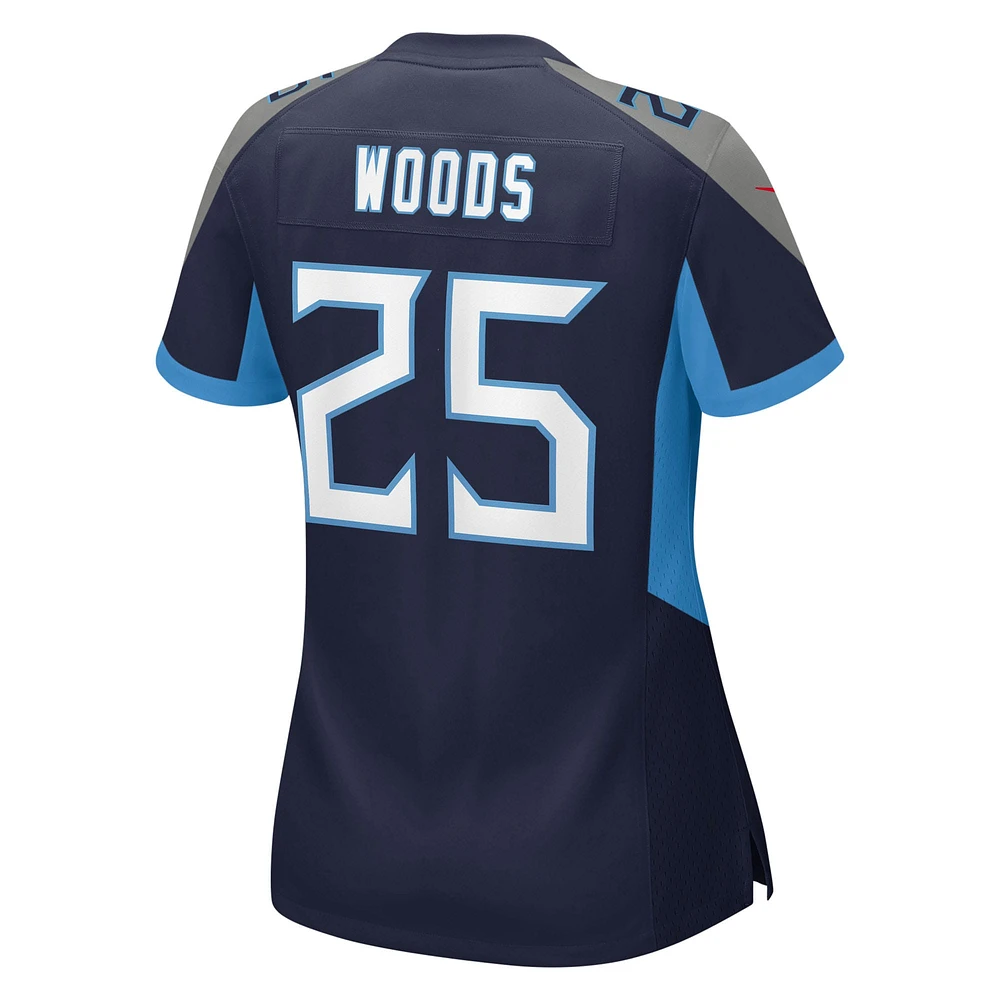 Women's Nike Xavier Woods  Navy Tennessee Titans Team Game Jersey