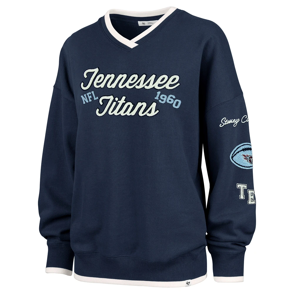 Sweat-shirt à capuche Stoney Clover Lane x '47 Navy Tennessee Titans des années 80 pour femme