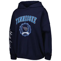 Sweat à capuche Tommy Hilfiger Tennessee Titans Becca Drop Shoulder pour femme, bleu marine