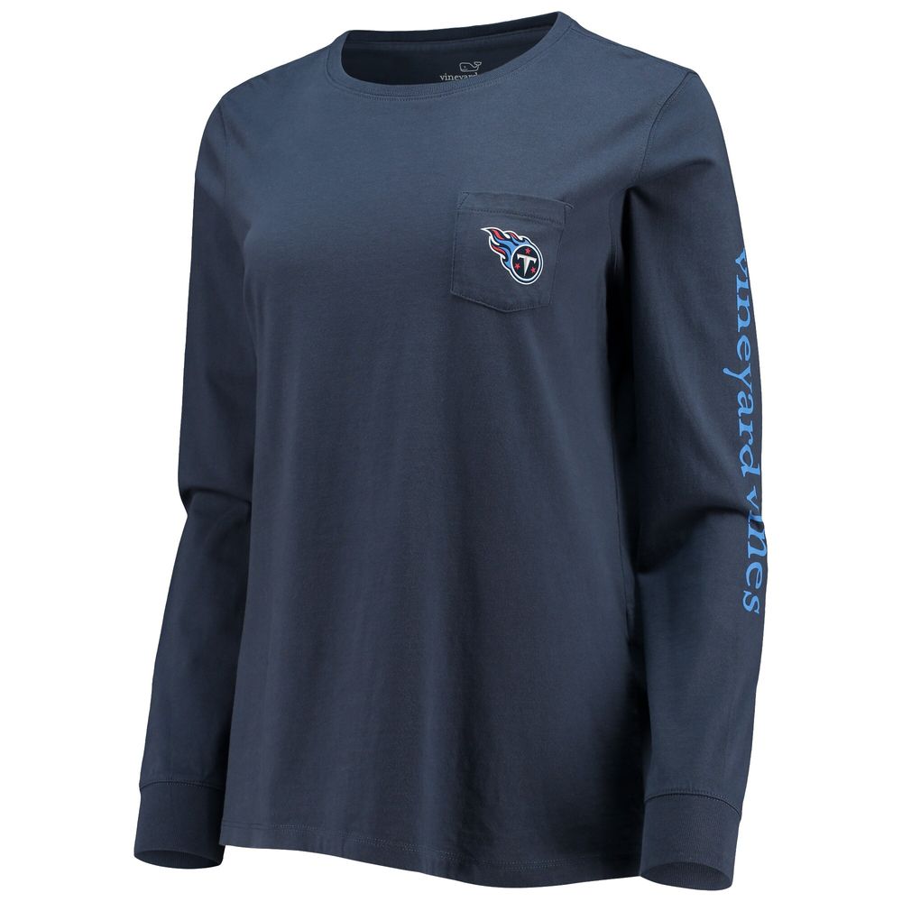 Women's Vineyard Vines Navy Tennessee Titans Helmet Long Sleeve T-Shirt