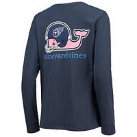 Women's Vineyard Vines Navy Tennessee Titans Helmet Long Sleeve T-Shirt