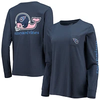 Women's Vineyard Vines Navy Tennessee Titans Helmet Long Sleeve T-Shirt