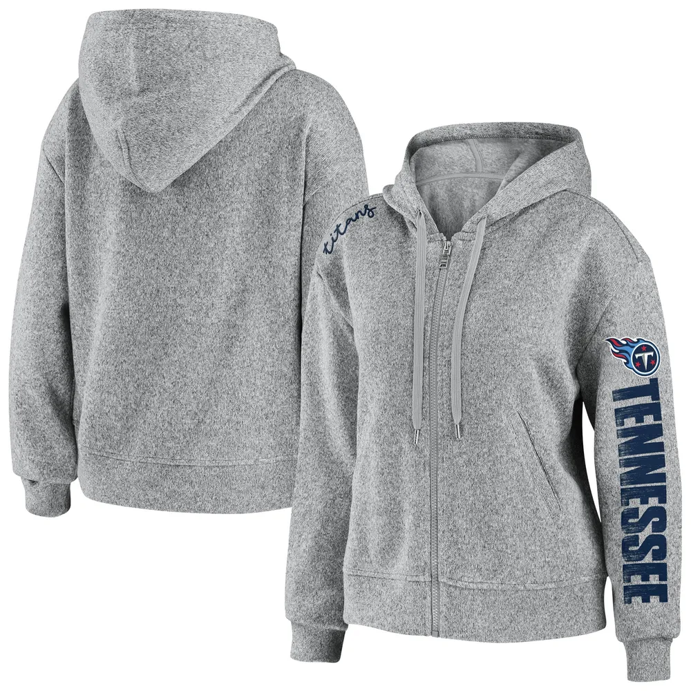 Tennessee Titans WEAR by Erin Andrews Women's Full-Zip Hoodie - Heathered  Gray