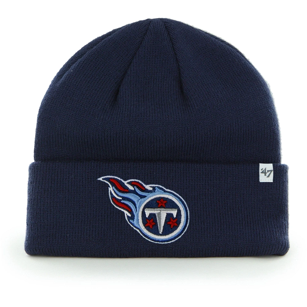Bonnet en tricot basique à revers pour jeune '47 Navy Tennessee Titans