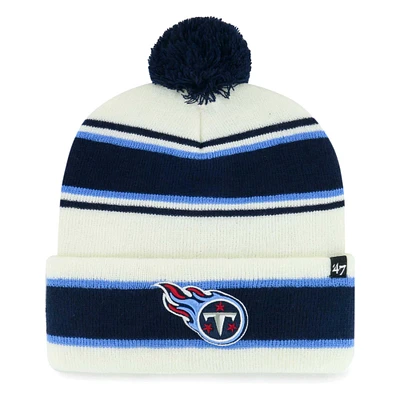 Youth '47 White Tennessee Titans Stripling Cuffed Knit Hat with Pom