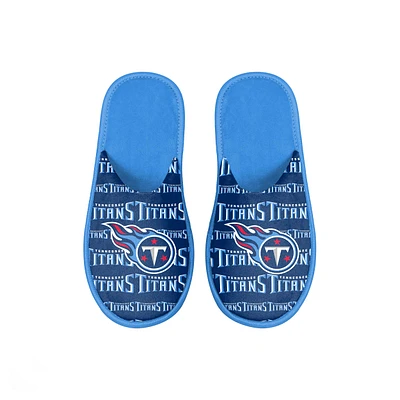 Youth FOCO Tennessee Titans Scuff Wordmark Slide Slippers