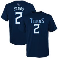 Youth Julio Jones Navy Tennessee Titans Mainliner Player Name & Number T-Shirt