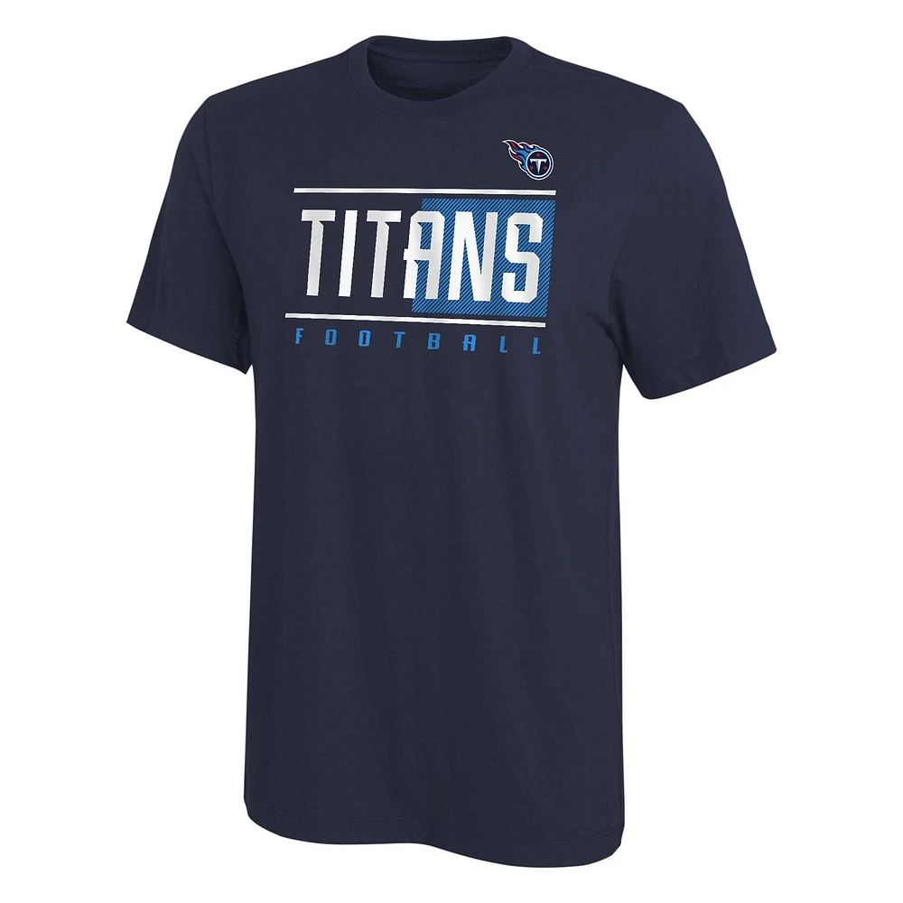 T-shirt bleu marine Tennessee Titans pour jeunes