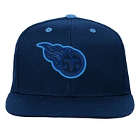 Casquette Snapback à visière plate Tennessee Titans bleu marine pour jeunes