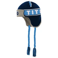 Youth Navy Tennessee Titans Wordmark Ears Trooper Knit Hat