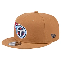 Youth New Era Brown Tennessee Titans Color Pack Side Patch 9FIFTY Snapback Hat