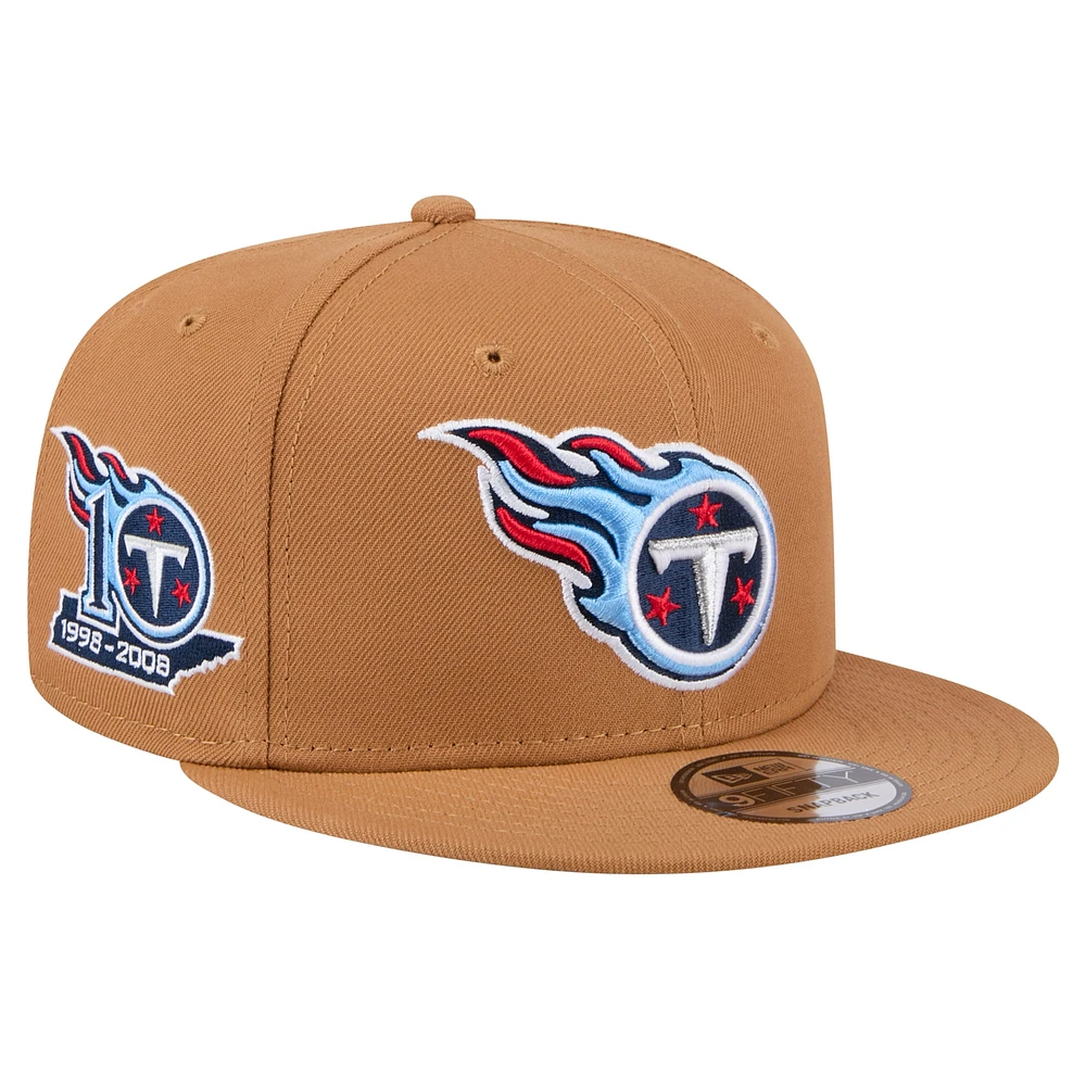 Youth New Era Brown Tennessee Titans Color Pack Side Patch 9FIFTY Snapback Hat