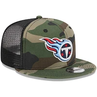 Youth New Era Camo Tennessee Titans  Main Trucker 9FIFTY Snapback Hat