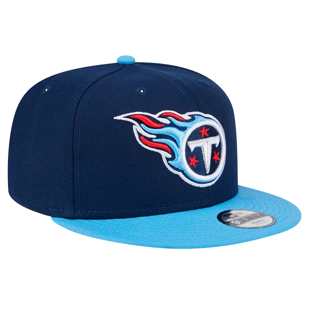 Youth New Era Navy/Light Blue Tennessee Titans Main Two-Tone 9FIFTY Snapback Hat