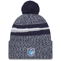 Bonnet en tricot à revers avec pompon New Era Tennessee Titans 2023 Sideline pour jeune