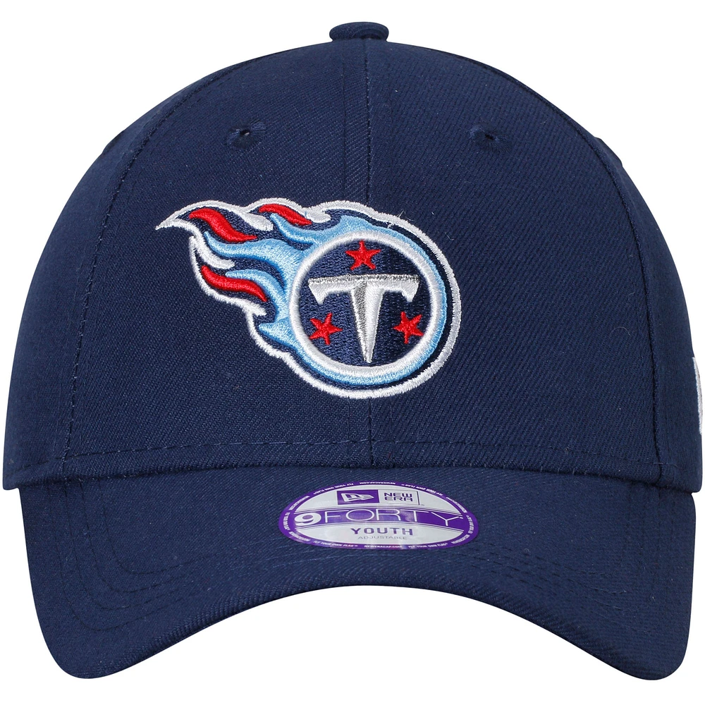 Casquette ajustable 9FORTY New Era Tennessee Titans League bleu marine pour jeune