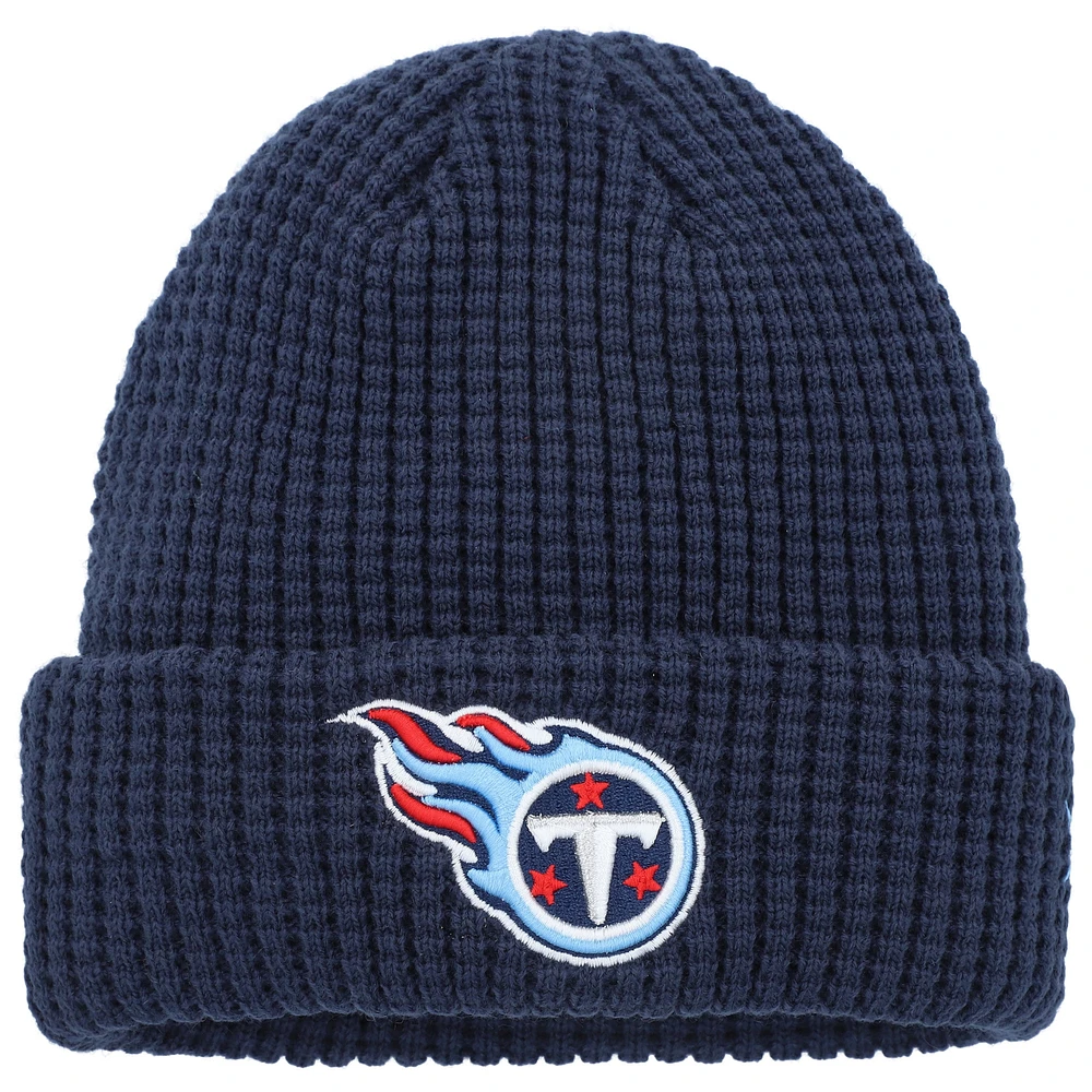 Youth New Era Navy Tennessee Titans Primed Cuffed Knit Hat