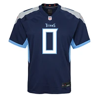 Maillot de match Nike Calvin Ridley bleu marine des Titans du Tennessee pour jeunes