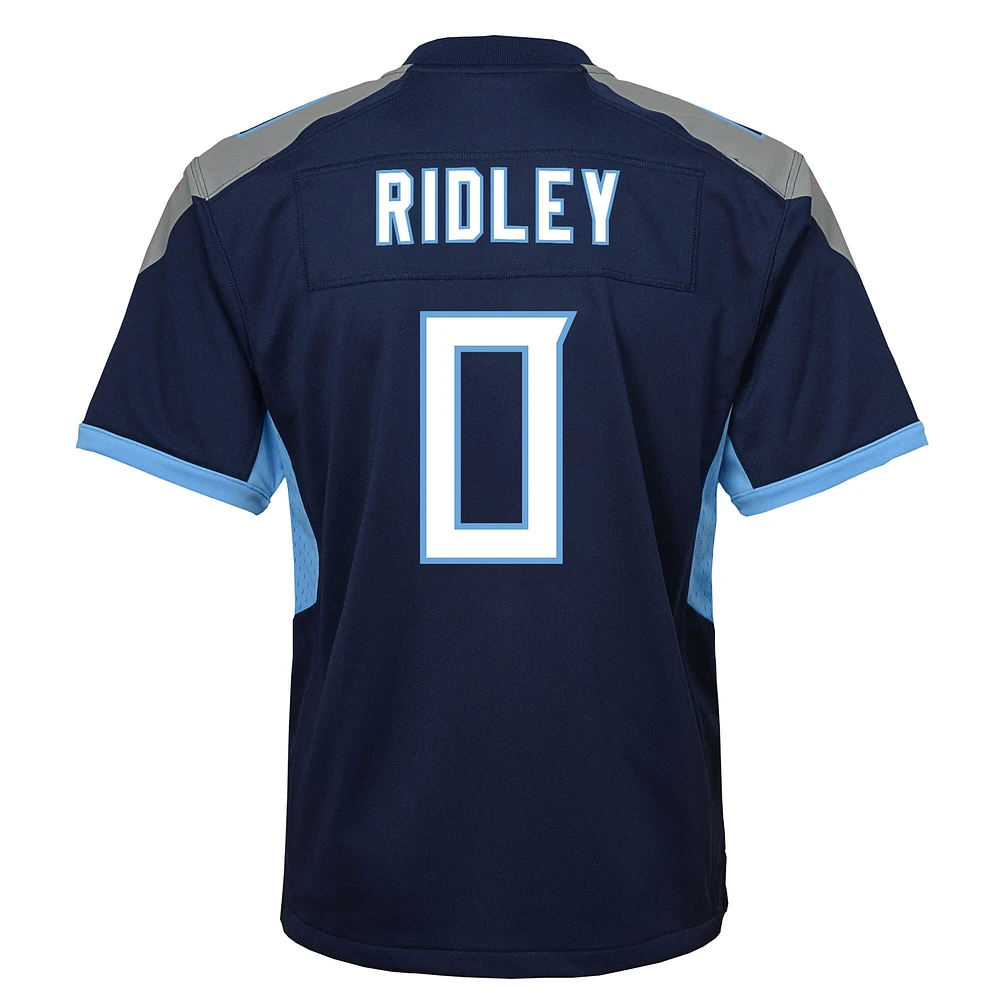 Maillot de match Nike Calvin Ridley bleu marine des Titans du Tennessee pour jeunes