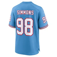 Maillot Nike Jeffery Simmons bleu clair pour jeune des Titans du Tennessee, match alternatif