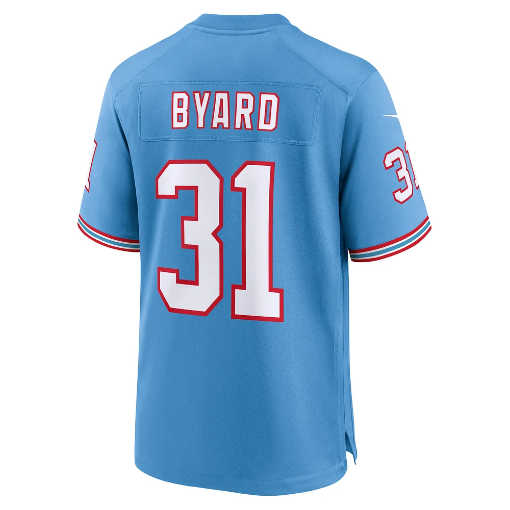 Maillot de match Nike Kevin Byard pour jeunes des Titans du Tennessee, bleu clair