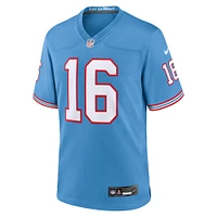 Maillot de match Nike Treylon Burks pour jeunes des Titans du Tennessee, bleu clair