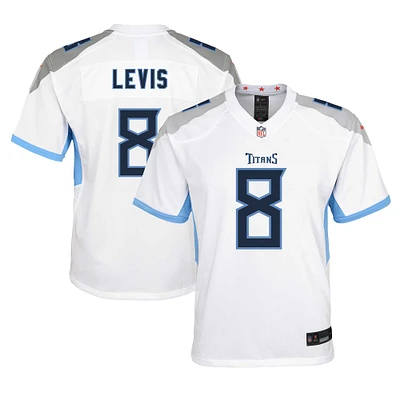 Maillot de jeu joueur Nike Will Levis blanc Tennessee Titans pour jeunes