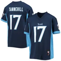 Maillot de joueur réplique des Titans du Tennessee la marine Ryan Tannehill pour jeunes