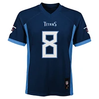 Maillot de joueur réplique des Titans du Tennessee la marine Will Levis pour les jeunes