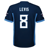 Maillot de joueur réplique des Titans du Tennessee la marine Will Levis pour les jeunes