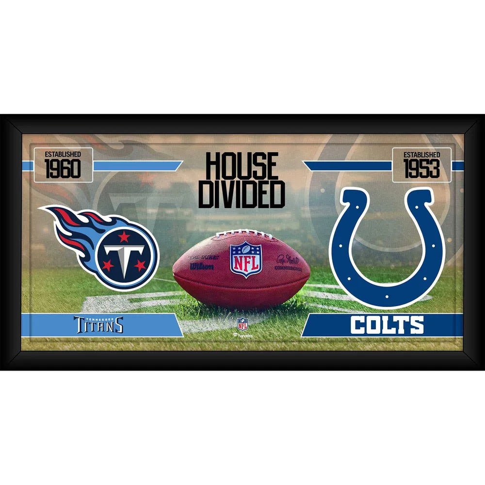Lids Tennessee Titans vs. Indianapolis Colts Fanatics Authentic Framed 10'  x 20' House Divided Football Collage