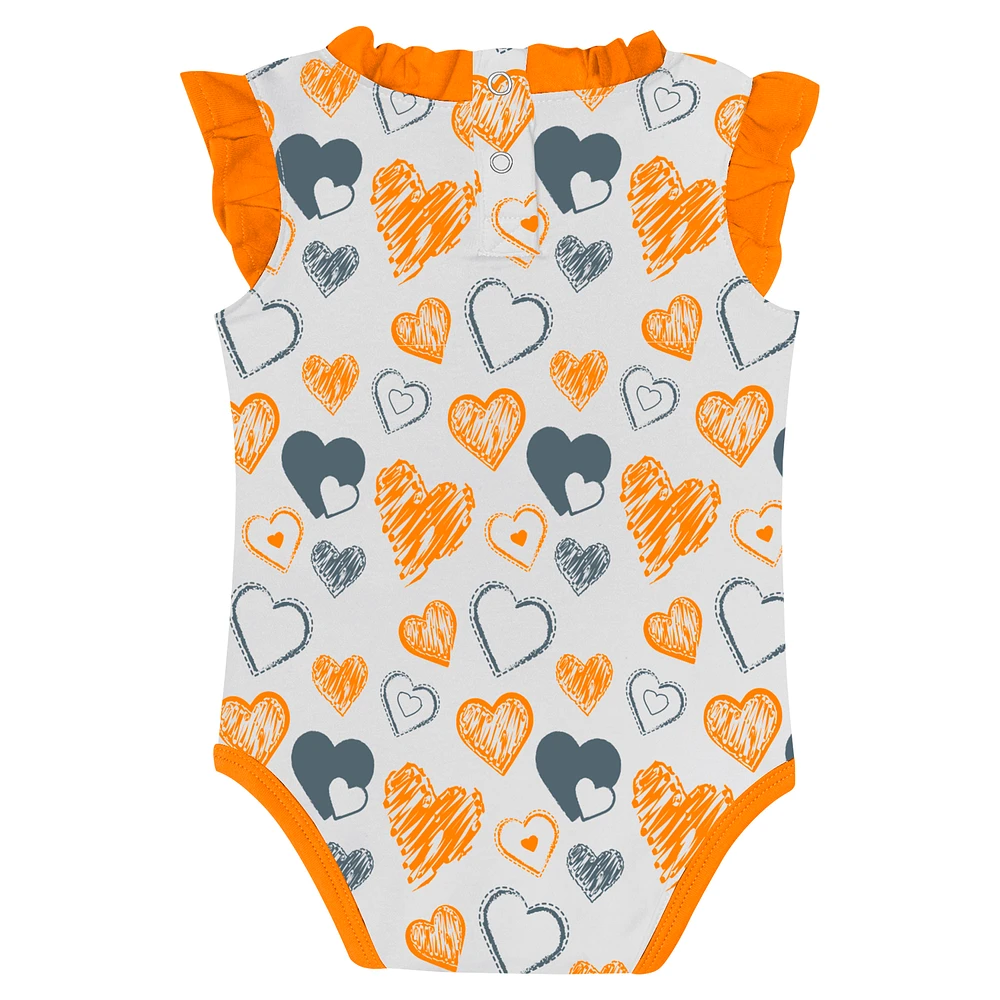 Ensemble de 2 bodies pour nouveau-né Tennessee Orange Volunteers Happy Hearts