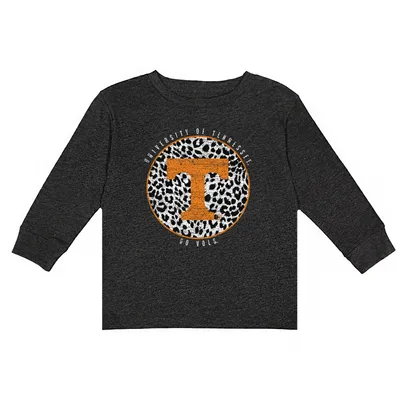 Tennessee Volunteers Girls Toddler Call the Shots Long Sleeve T-Shirt - Charcoal