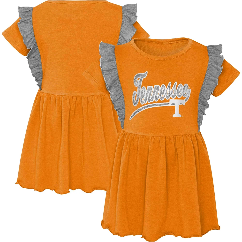 Girls Toddler Tennessee Orange Volunteers Too Cute Tri-Blend Dress