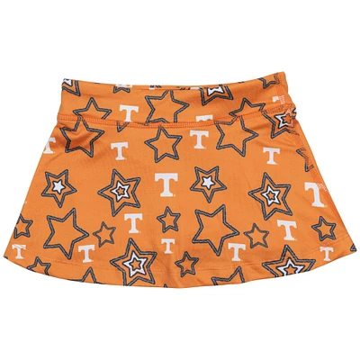 Girls Toddler ZooZatz Tennessee Orange Volunteers Star Flowy Skort