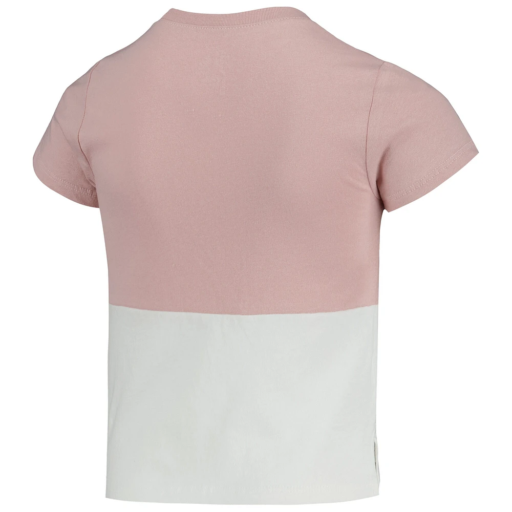 Girls Youth League Collegiate Wear - T-shirt à couleurs contrastées Tennessee Volunteers rose/blanc