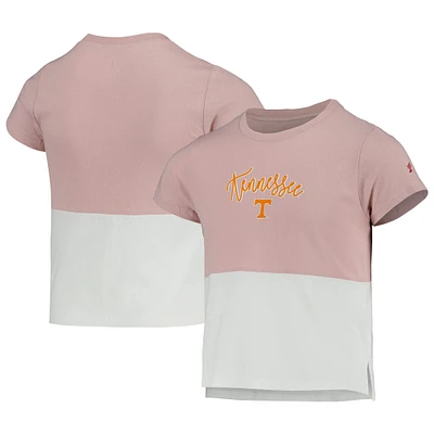 Girls Youth League Collegiate Wear - T-shirt à couleurs contrastées Tennessee Volunteers rose/blanc