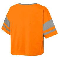 T-shirt en jersey à col V et rayures manches longues pour jeunes filles du Tennessee Orange Volunteers The Playmaker