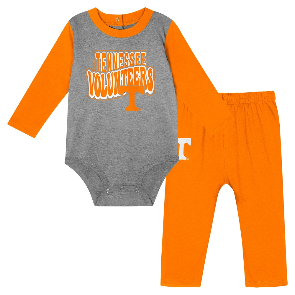 Ensemble body et pantalon à manches longues pour bébé Tennessee Orange Volunteers Double Up