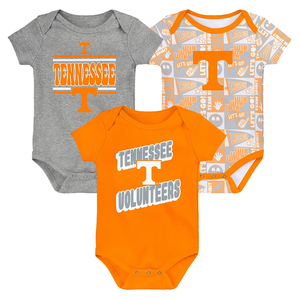 Lot de 3 bodies pour bébé Tennessee Volunteers Sunday Comics