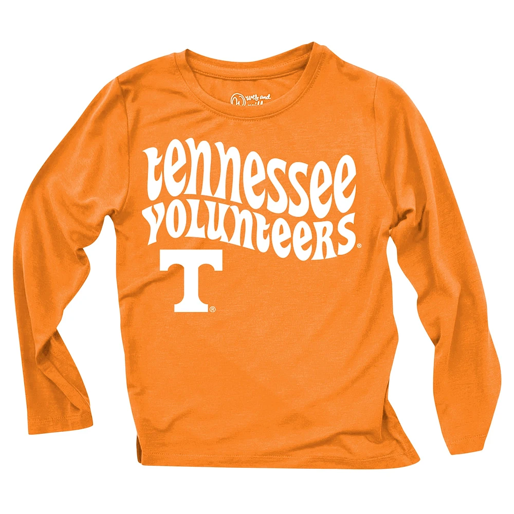 Infant Wes & Willy  Tennessee Volunteers Long Sleeve Top and Striped Tri-Blend Leggings Set