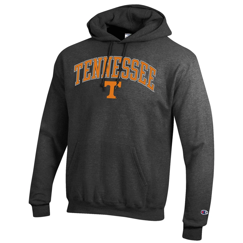 Sweat à capuche logo Arch Over Champion Charcoal Tennessee Volunteers pour homme